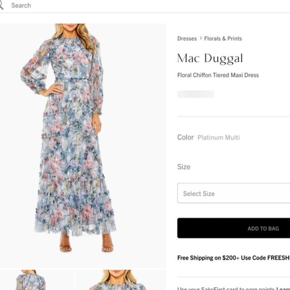 NEW Mac Duggal Gown
